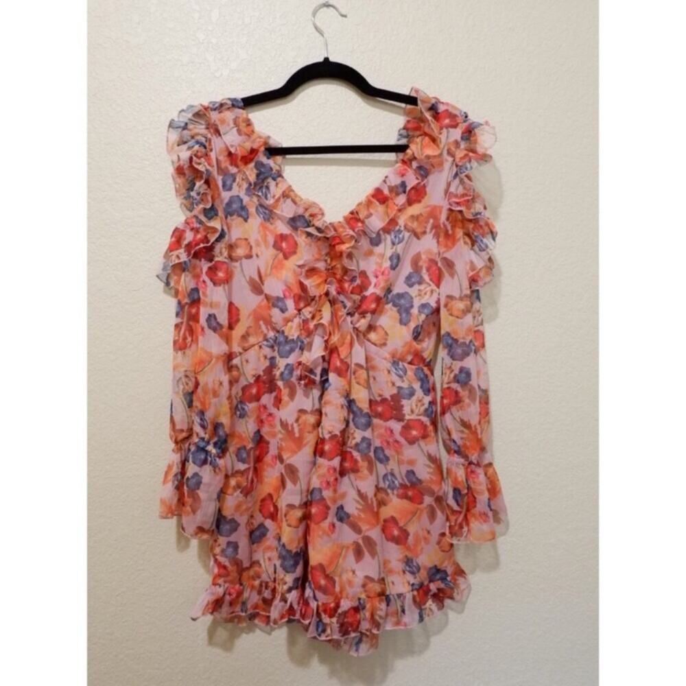 Few Moda Cold-Shoulder Ruffled Romper - Picture 5 of 8